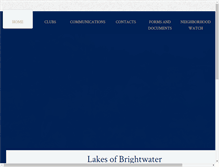 Tablet Screenshot of lakesofbrightwater.com